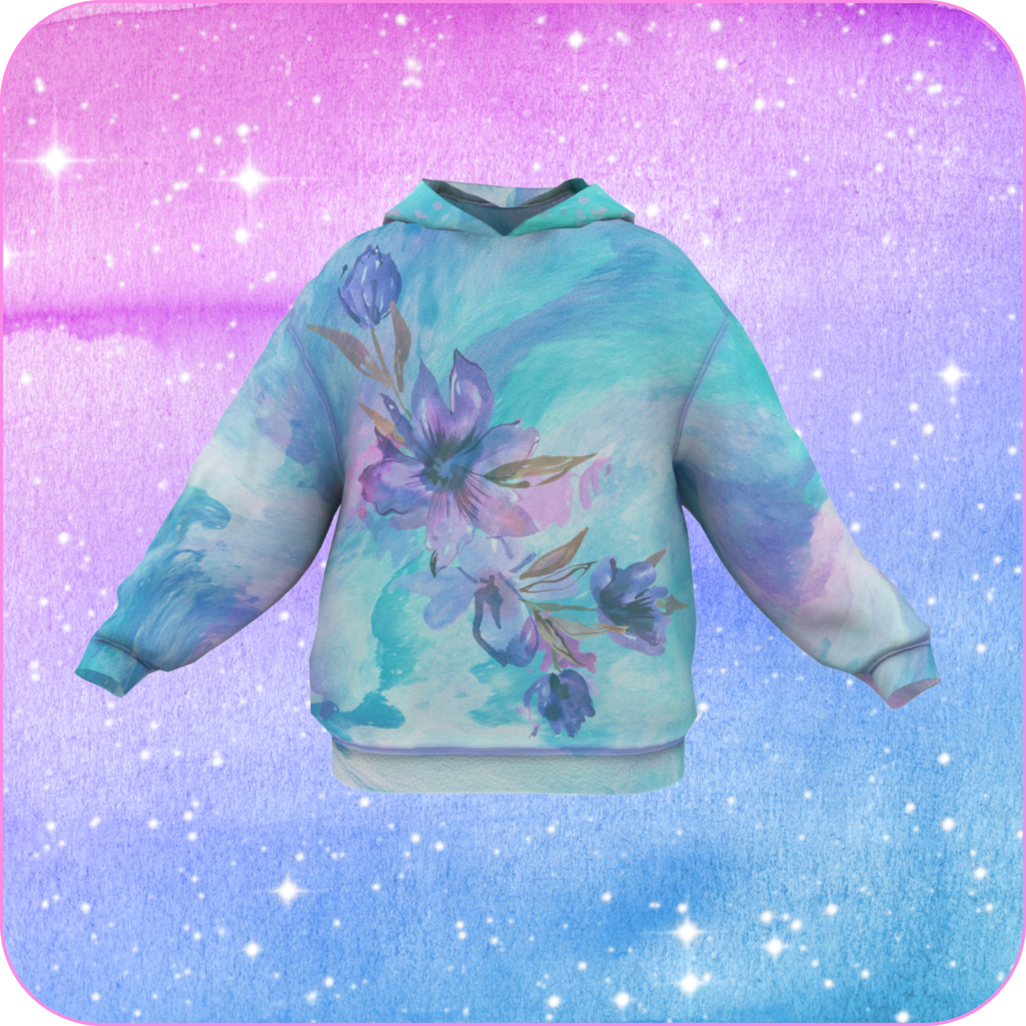 ZERO10 Drop: Cosmic Blossom Cascade Hoodie
