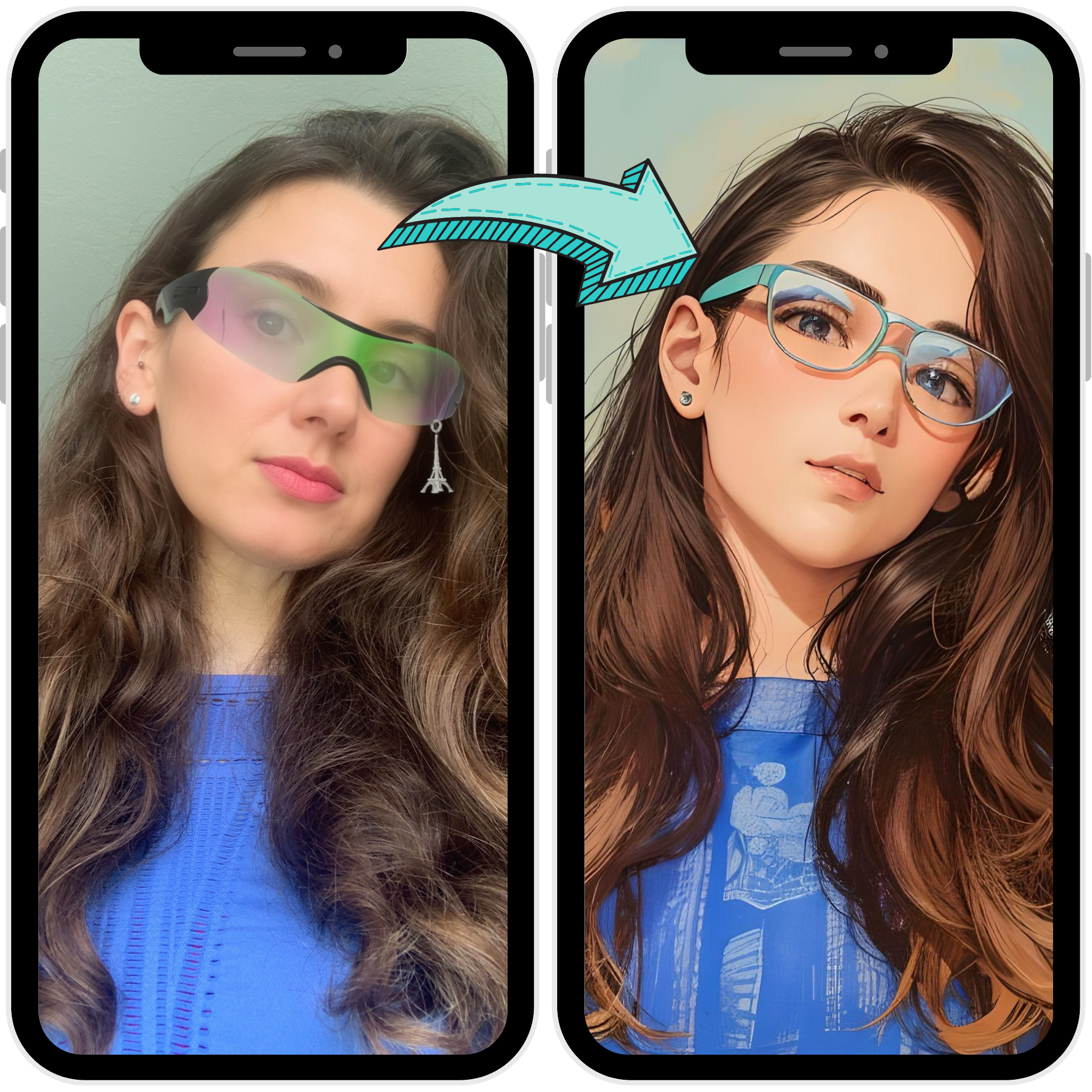 More AI anime digital fashion makeovers!