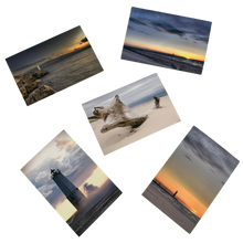 Load image into Gallery viewer, Lake Michigan Beach Scene Postcards (set of 5)