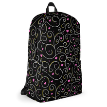 Load image into Gallery viewer, Swirls and Hearts Backpack - Rhonda World