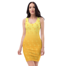 Load image into Gallery viewer, Yellow Ghost Sparkle Women&#39;s Bodycon Tank Dress - Rhonda World