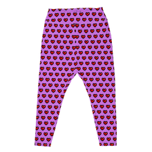 Load image into Gallery viewer, Pixel Hearts Plus Size Leggings (Women's 2XL-6XL)