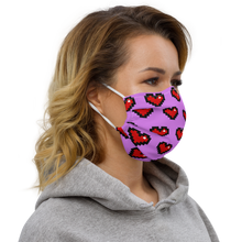 Load image into Gallery viewer, Purple Squad Hearts Face Mask - Rhonda World