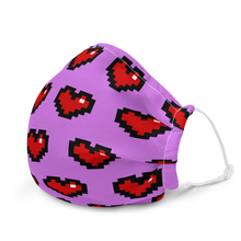Load image into Gallery viewer, Purple Squad Hearts Face Mask - Rhonda World