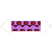 Load image into Gallery viewer, Purple Squad Hearts Face Mask - Rhonda World