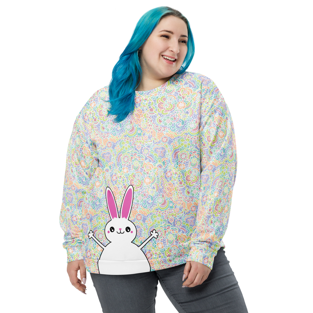 Peeking Bunny Sweatshirt (Adult XS-3XL)
