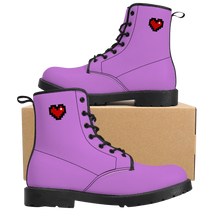 Load image into Gallery viewer, Purple Squad Vegan Leather Boots (FREE SHIPPING) - Rhonda World