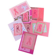 Load image into Gallery viewer, Handmade Breast Cancer Awareness Cards (set of 5)