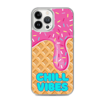 Load image into Gallery viewer, "Chill Vibes" Waffle Cone Phone Case (iPhone 7/7 Plus/8/8 Plus/X/XS/XS Max/XR/11/11 Pro/11 Pro Max/SE/12 mini/12/12 Pro/12 Pro Max/13 mini/13/13 Pro/13 Pro Max/14/14 Plus/14 Pro/14 Pro Max)