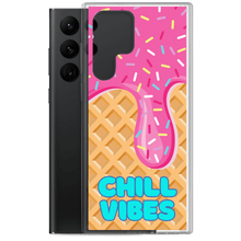 Load image into Gallery viewer, "Chill Vibes" Waffle Cone Phone Case (Samsung Galaxy S10/S10+/S10e/S20/S20 FE/S20 Plus/S20 Ultra/S21/S21 Plus/S21 Ultra/S22/S22 Plus/S22 Ultra)