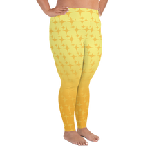 Load image into Gallery viewer, Yellow Ghost Sparkle Women&#39;s Plus Size Leggings - Rhonda World