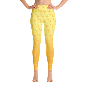 Yellow Ghost Sparkle Women's Leggings - Rhonda World