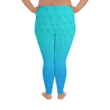 Load image into Gallery viewer, Blue Ghost Sparkle Plus Size Leggings (Women&#39;s 2XL-6XL)