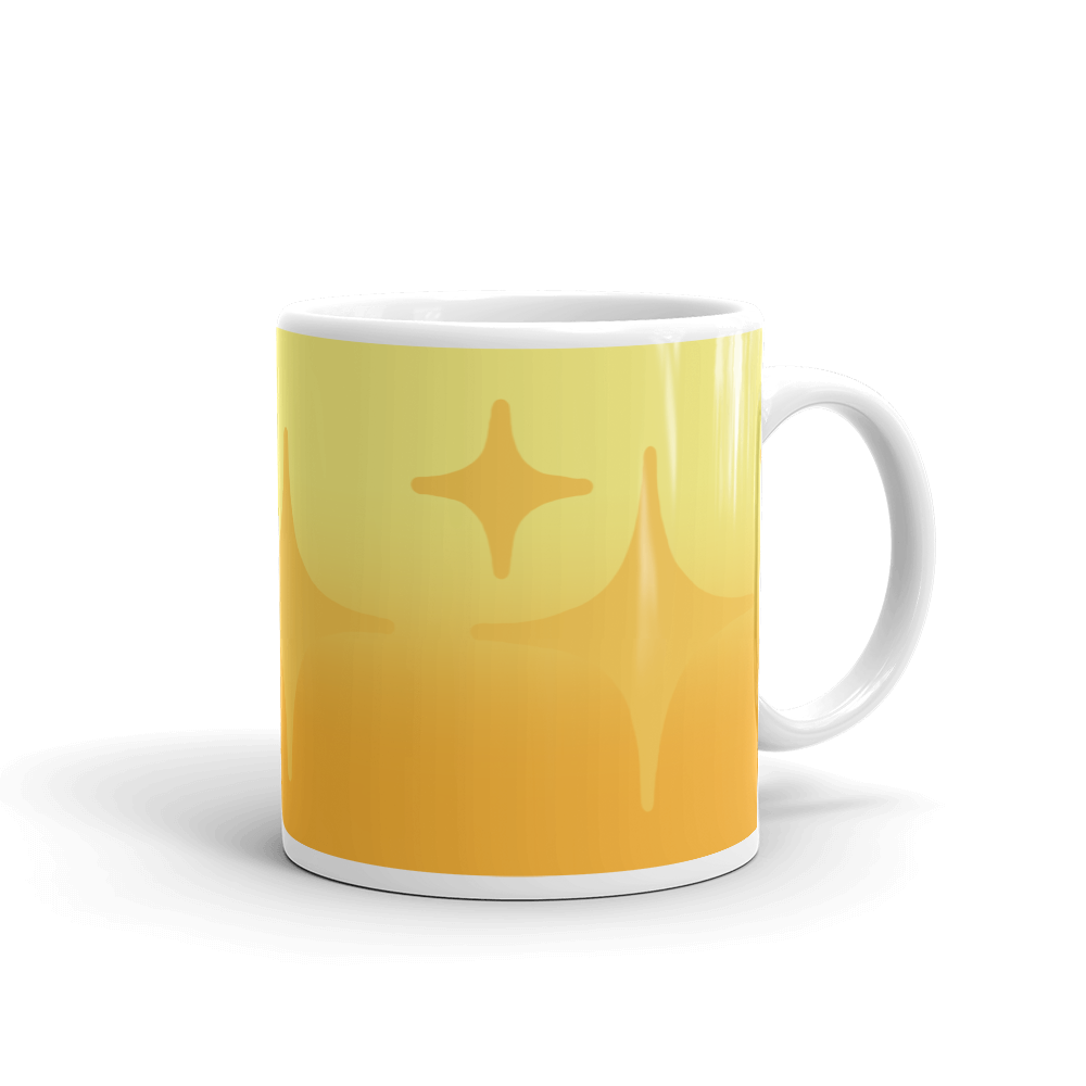 Yellow Ghost Sparkle Mug - Rhonda World