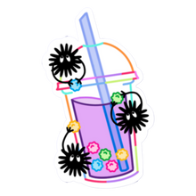 Load image into Gallery viewer, Soot Sprite Boba Sticker (FREE SHIPPING)