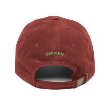 Load image into Gallery viewer, "Get Out" Pine Trees Corduroy Cap (Adult)