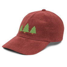Load image into Gallery viewer, "Get Out" Pine Trees Corduroy Cap (Adult)