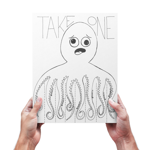 Octopus Bulletin Board Tear Off Flyer Printable (FREE!)