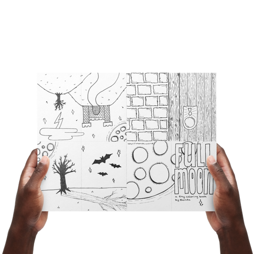 Full Moon Printable Mini Coloring Book (FREE!)