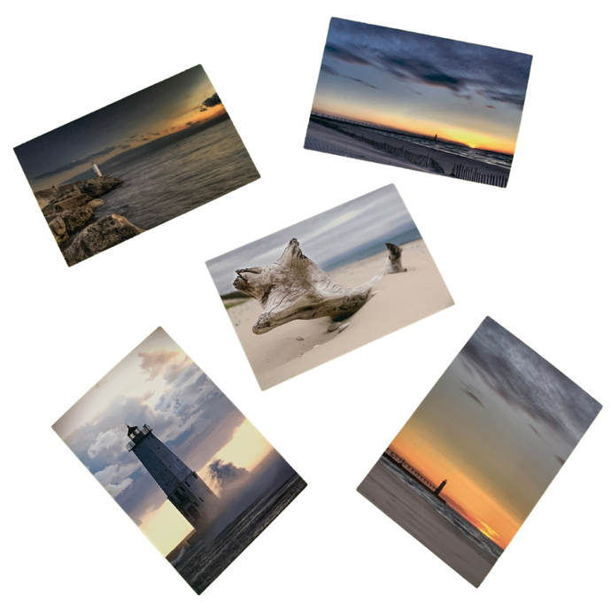 Lake Michigan Beach Scene Postcards (set of 5)
