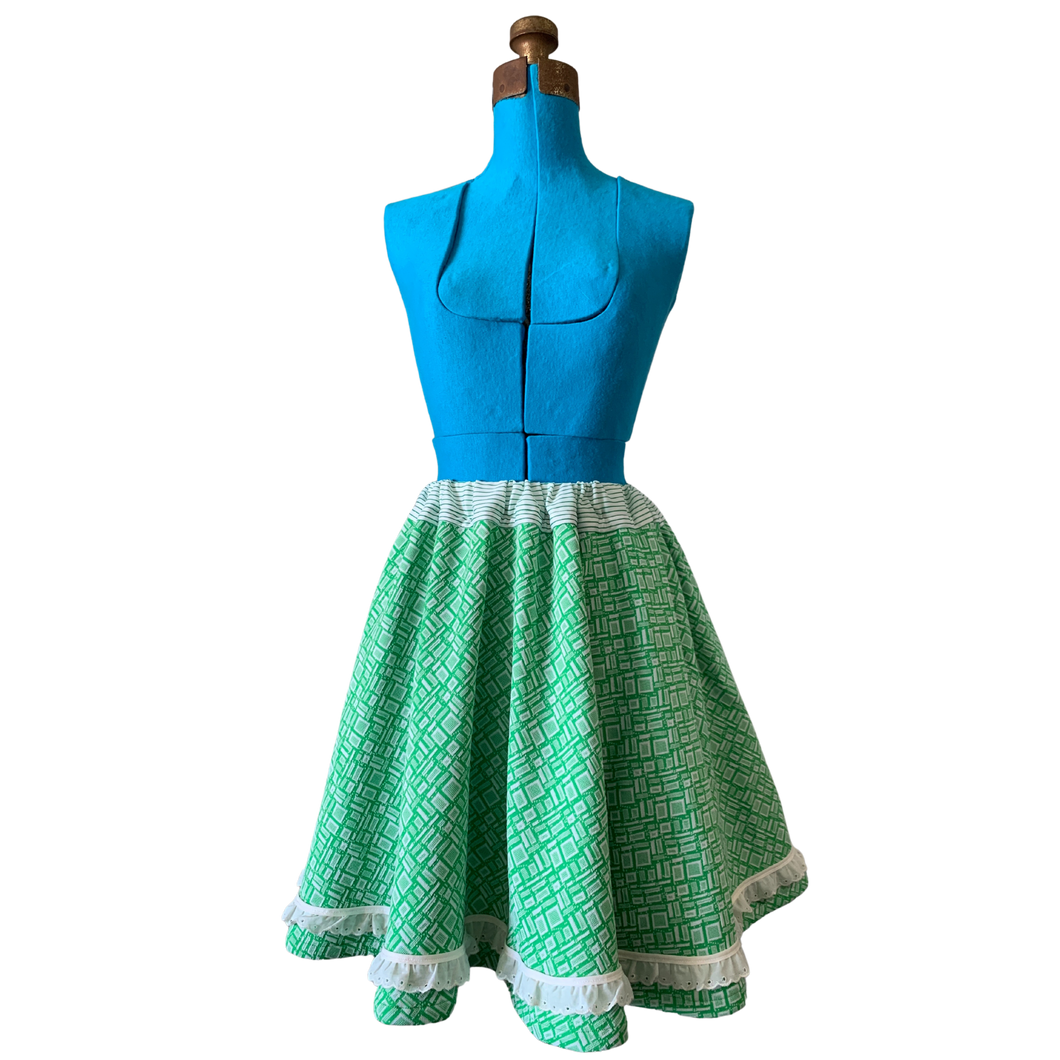 Green Geometric Skirt (Adult L)