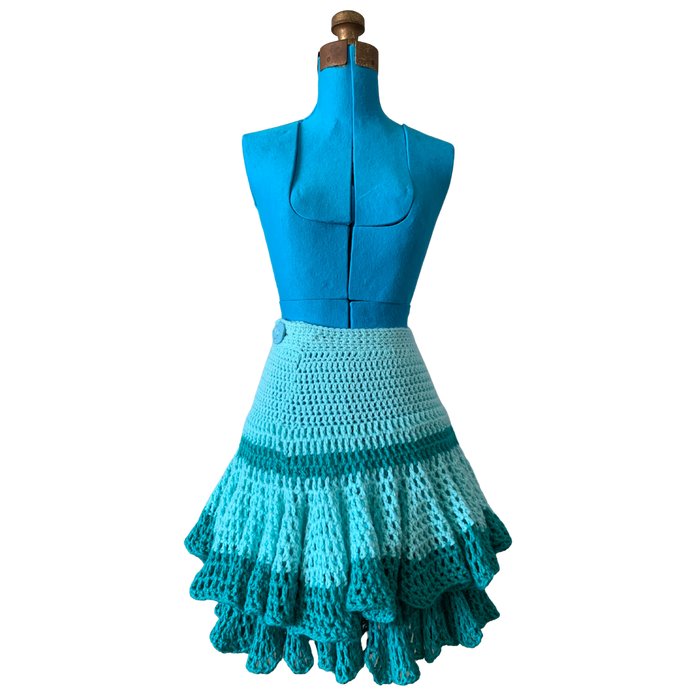 Turquoise Crocheted Petticoat (Adult M/34