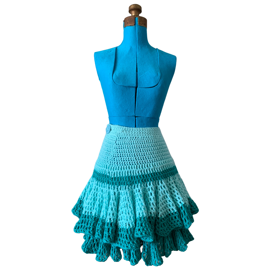 Turquoise Crocheted Petticoat (Adult M/34