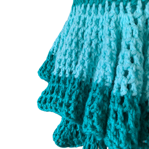 Turquoise Crocheted Petticoat (Adult M/34")
