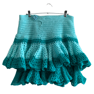 Turquoise Crocheted Petticoat (Adult M/34")