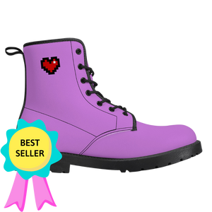 Purple Squad Unisex Vegan Leather Boots - Rhonda World