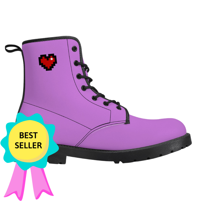 Purple Squad Unisex Vegan Leather Boots - Rhonda World