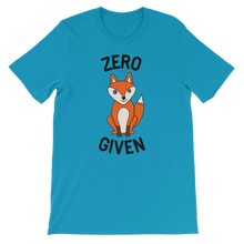 Load image into Gallery viewer, Flatlay view of the Zero Fox Given Unisex Adult Tee