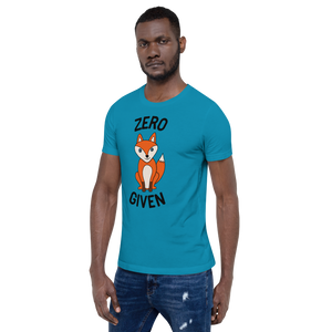 Front view of a man wearing the Zero Fox Given Unisex Adult Tee