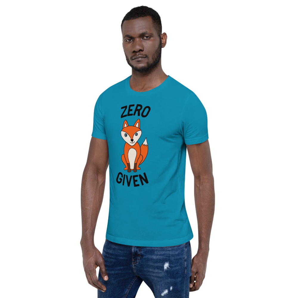 Front view of a man wearing the Zero Fox Given Unisex Adult Tee