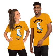 Load image into Gallery viewer, Front view of a man and woman both wearing the Hammer Time Unisex Adult Tee