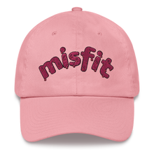 Load image into Gallery viewer, Front view of the Misfit Dad Hat in pink