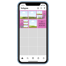 Load image into Gallery viewer, Birthday Cupcake Instagram Puzzle Grid Template