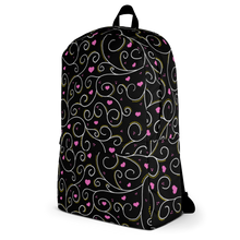 Load image into Gallery viewer, Swirls and Hearts Backpack - Rhonda World