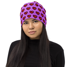 Load image into Gallery viewer, Purple Squad Hearts Adult Beanie - Rhonda World