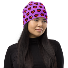 Load image into Gallery viewer, Purple Squad Hearts Adult Beanie - Rhonda World