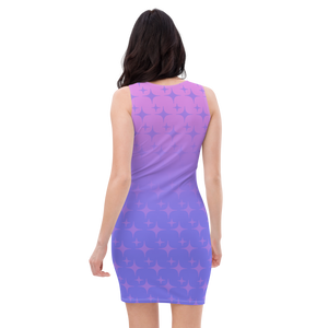 Purple Ghost Sparkle Women's Bodycon Tank Dress - Rhonda World