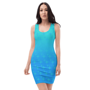Blue Ghost Sparkle Bodycon Tank Dress (Adult XS-XL)
