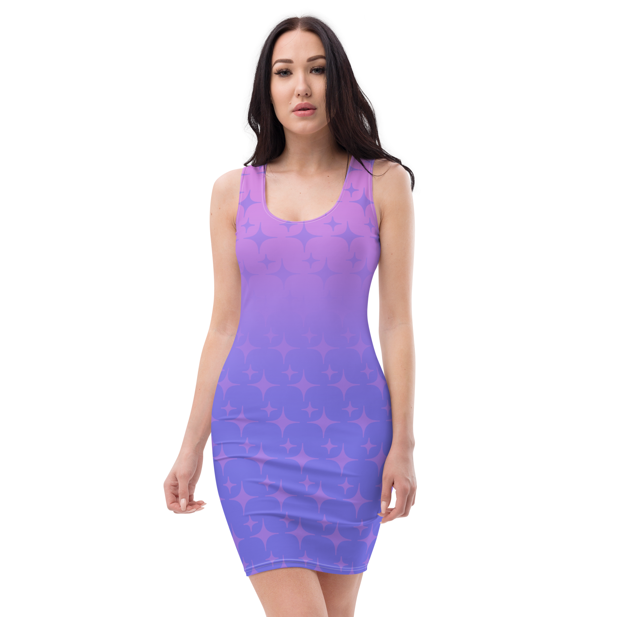 purple ghost dress Purple Tarot Skull Pattern Dress