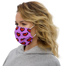 Load image into Gallery viewer, Purple Squad Hearts Face Mask - Rhonda World