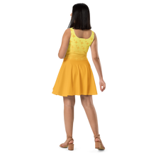Load image into Gallery viewer, Yellow Ghost Sparkle Women&#39;s Skater Dress - Rhonda World