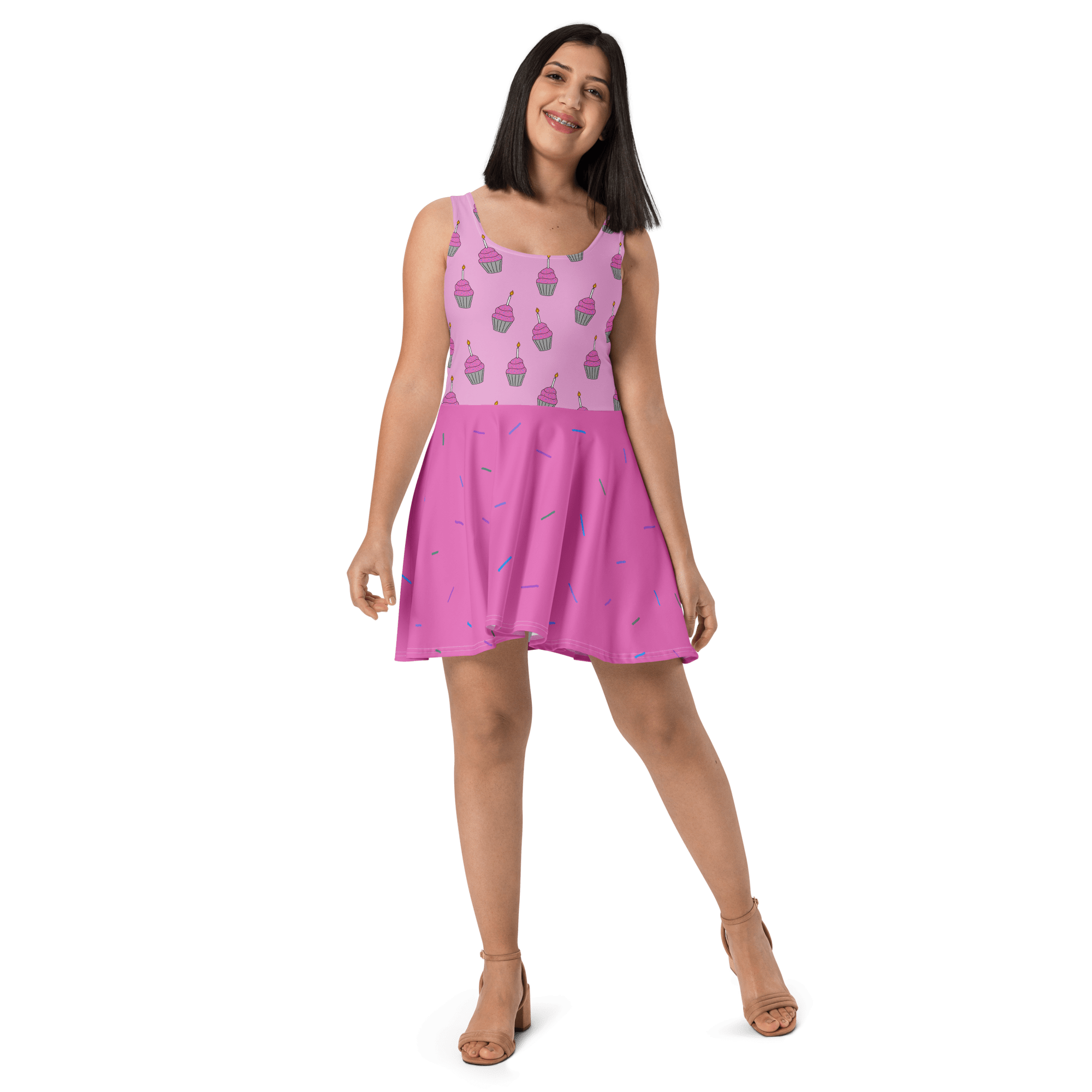Birthday Cupcake Skater Dress for Adults Rhonda World Birthday Cupcake Skater Dress for Adults Rhonda World