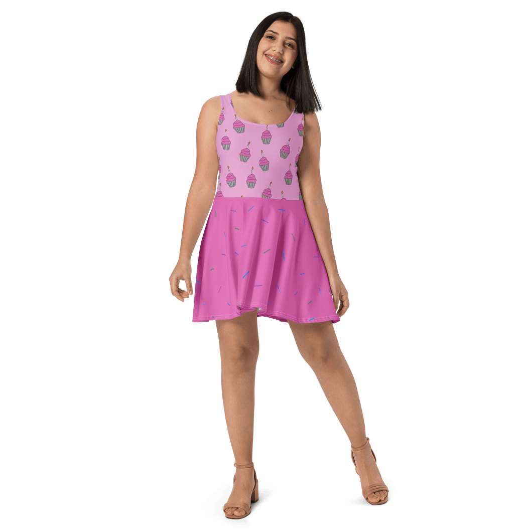 Birthday Cupcake Skater Dress (Adult XS-3XL)