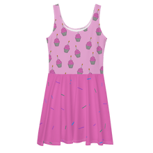 Load image into Gallery viewer, Birthday Cupcake Skater Dress (Adult XS-3XL)