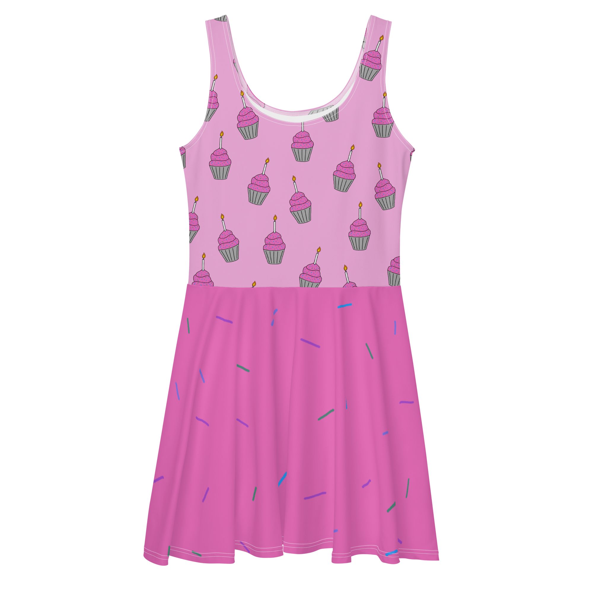 Birthday Cupcake Skater Dress for Adults – Rhonda World