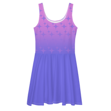 Load image into Gallery viewer, Purple Ghost Sparkle Women&#39;s Skater Dress - Rhonda World